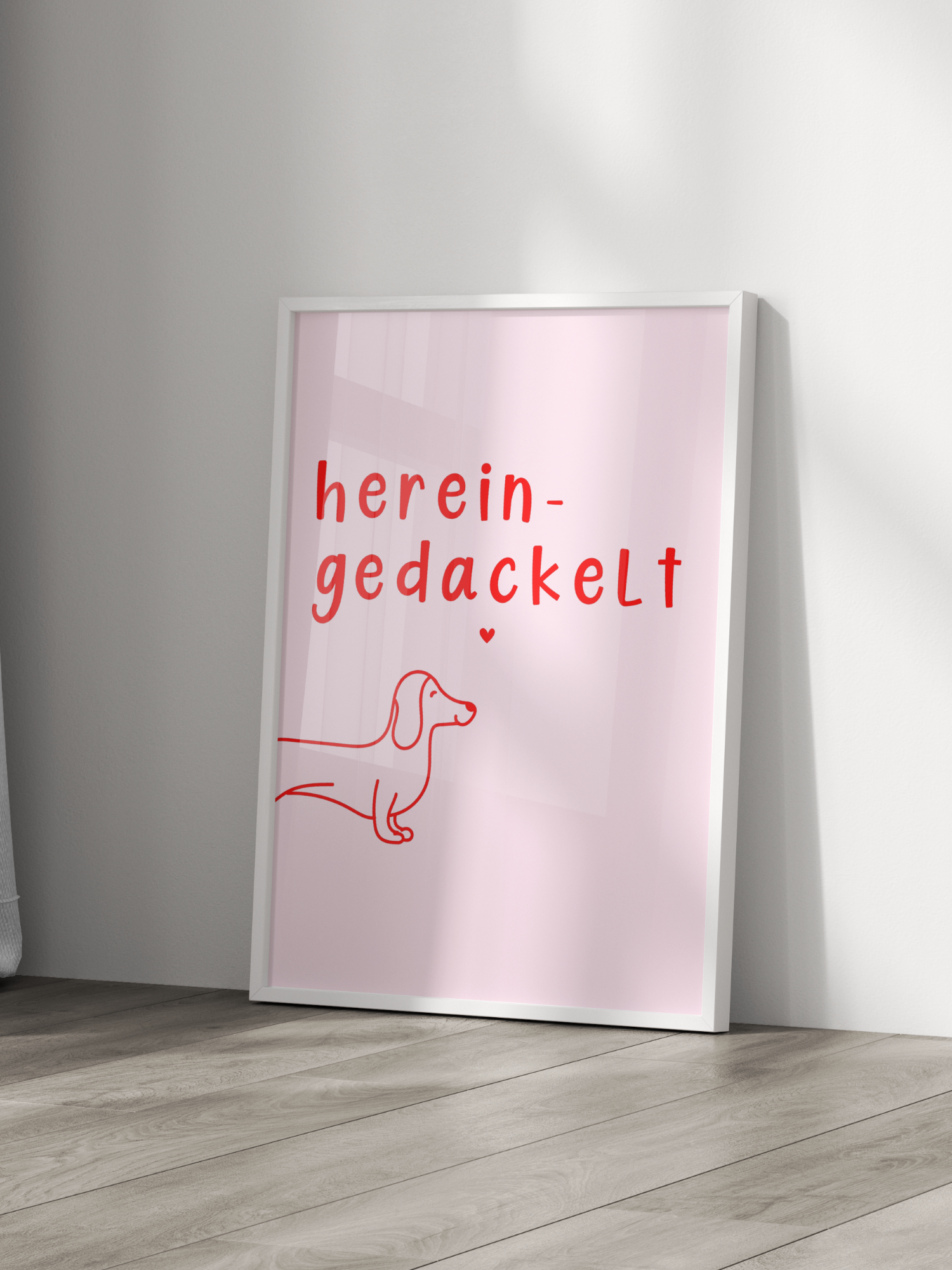 Hereingedackelt Poster