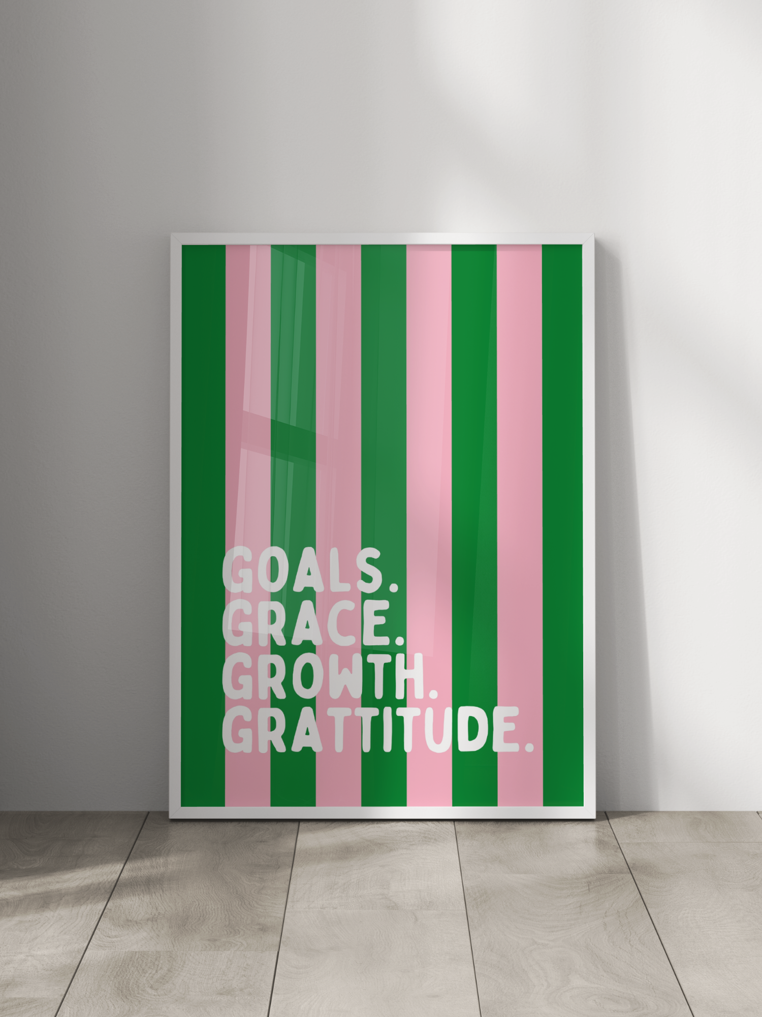 Goals Grace Growth Grattitude Poster