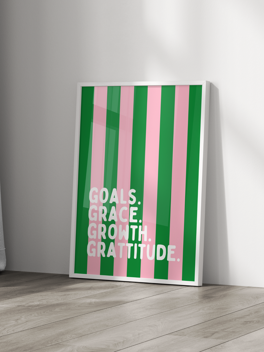 Goals Grace Growth Grattitude Poster