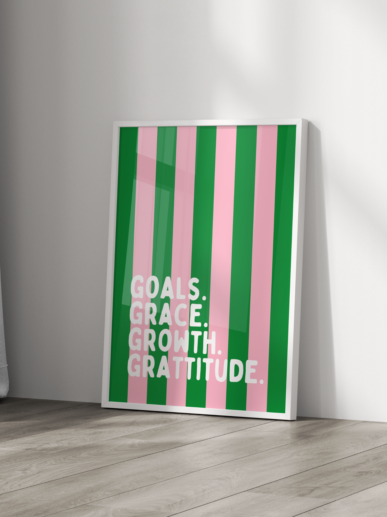 Goals Grace Growth Grattitude Poster