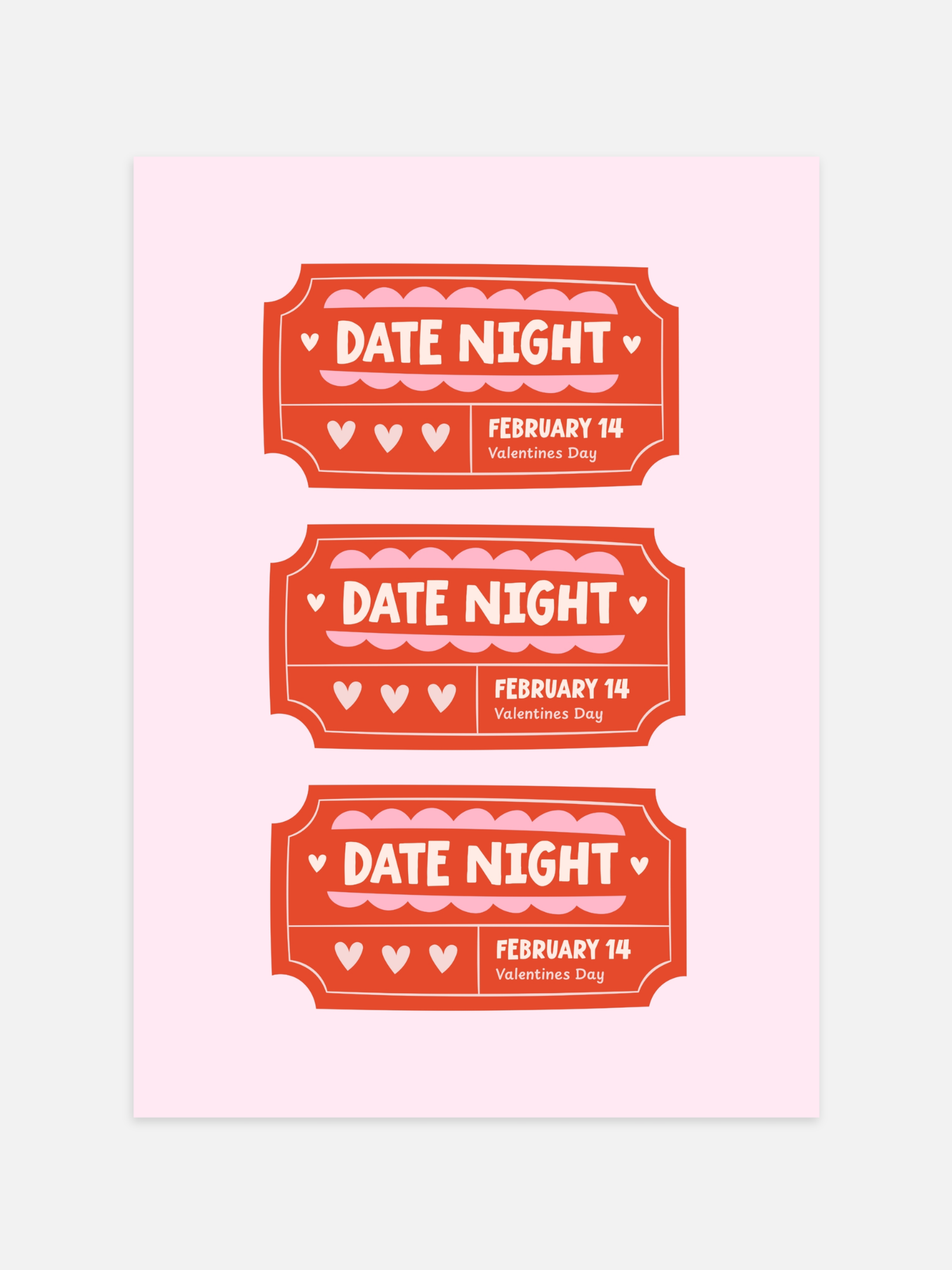 Date Night Ticket Poster