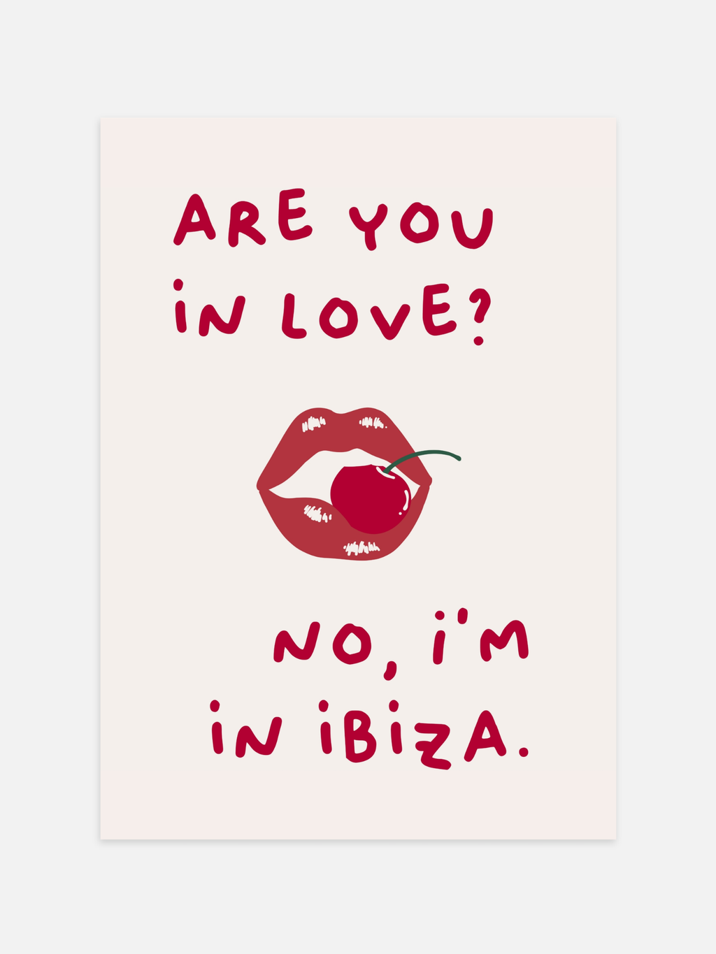 I'm In Ibiza Poster