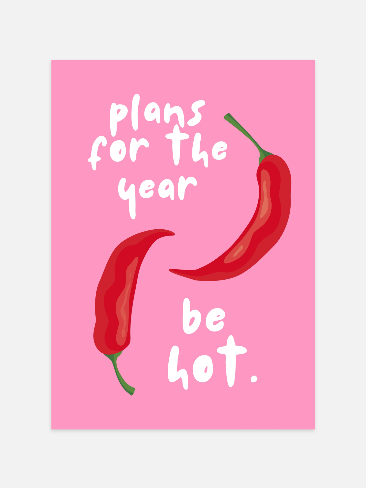 Plans For The Year Be Hot Poster