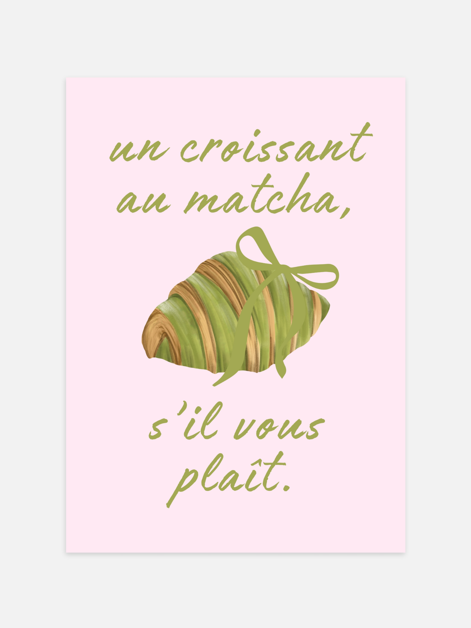 Un Croissant Au Matcha Poster